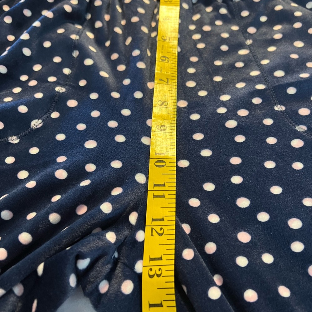 Nautica Two Piece Blue Pink Polka Dots Cozy Velour PJ Sleepwear Set Fall Winter - Picture 13 of 16
